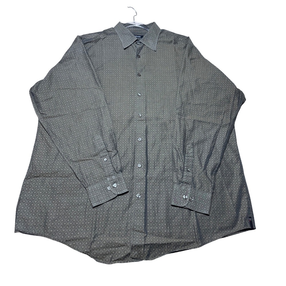 Murano Men's Mercerized Cotton Olive Grey‎ Geometric 3XLT Tall
